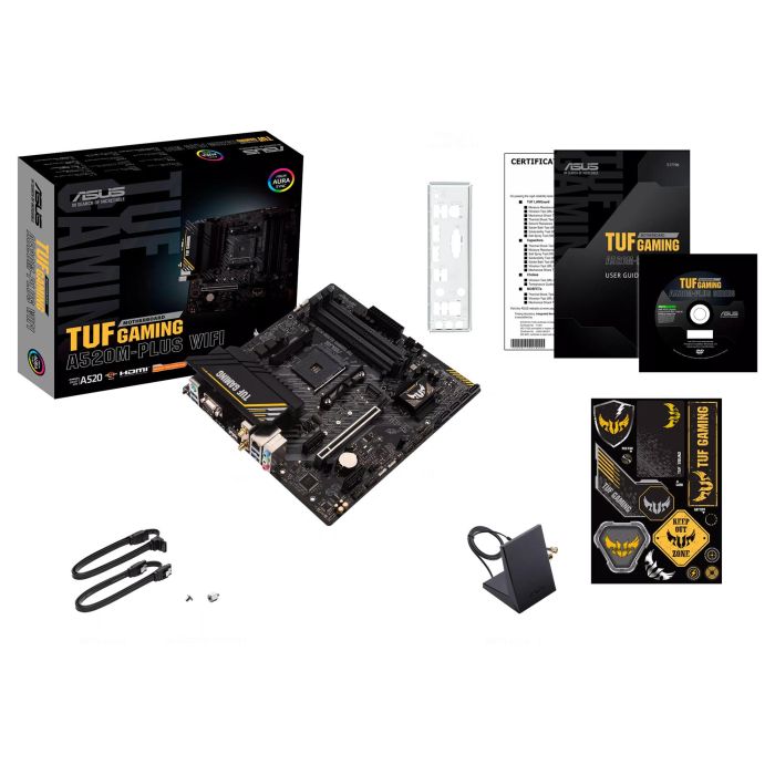 ASUS Placa Base TUF Gaming A520M-PLUS WiFi para AMD AM4 DDR4 M.2 USB 3.2 HDMI DP SATA ATX 5