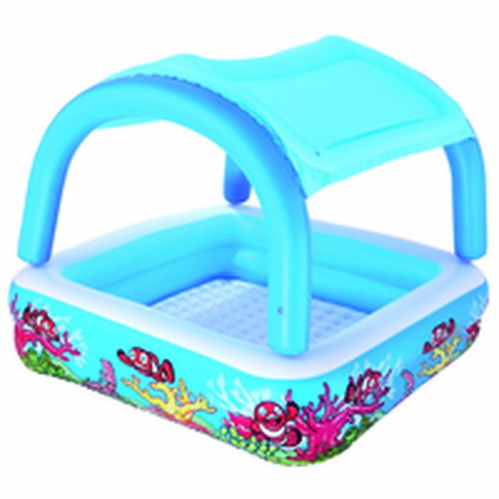 Bestway Piscina Hinchable Infantil Techo Desmontable 140x140x114 cm +2 Años Jardin 52192 10