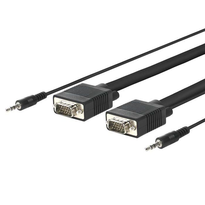 Vivolink Cable VGA + Audio Alto Rendimiento con Conectores Moldeados y Jack 3.5mm Estéreo Macho - Macho 15 Metros Vivolink Cable VGA + Audio Alto Rendimiento con Conectores Moldeados y Jack 3.5mm Estéreo Macho - Macho 15 Metros