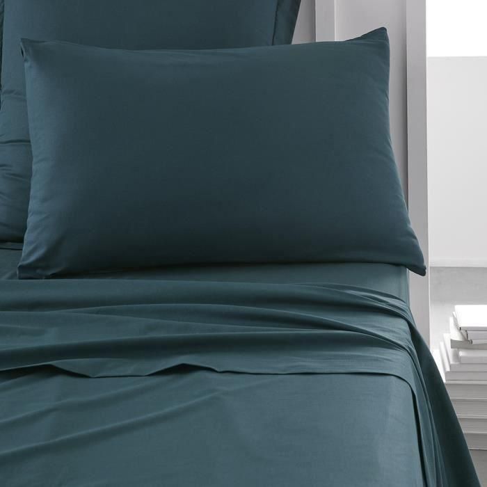 Almohada de almohada Teday esencial - 50 x 70+5 cm - 100% uni algodón - pavo real 2 Almohada de almohada Teday esencial - 50 x 70+5 cm - 100% uni algodón - pavo real 2