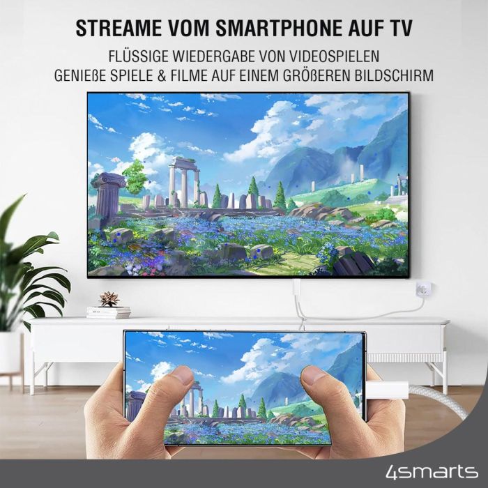4smarts USB-C auf HDMI Kabel PD 2m. wei 5 4smarts USB-C auf HDMI Kabel PD 2m. wei 5