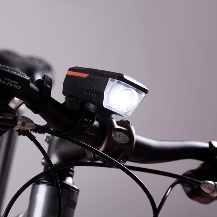 Luz Delantera Bicicleta LED 2 Niveles Sensor Batería USB - Anti Deslumbramiento 1