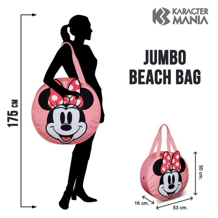 Disney Minnie Mouse Bolsa de Playa Jumbo Face Multicolor 42L 1 Disney Minnie Mouse Bolsa de Playa Jumbo Face Multicolor 42L 1