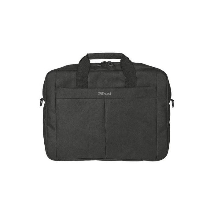 Trust Primo, Maletín Color Negro Para Portatil De Hasta 16'' Compartimento Principal Acolchado Y Correa Para El Hombro Ajustable 2