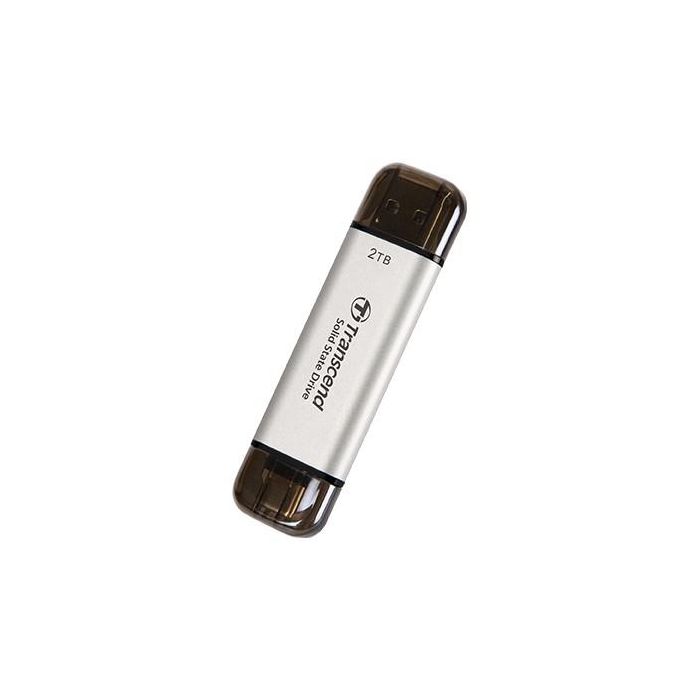 TRANSCEND ESD310S 2TB External SSD USB 10Gbps Type C/A Silver 1