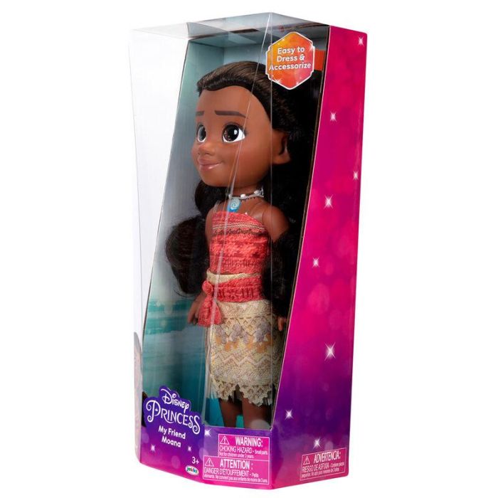 Jakks Pacific 210444 Muñeca Princesa Vaiana Disney 38 cm Articulada con Ojos Brillantes, Pelo para Peinar y sus Accesorios 1