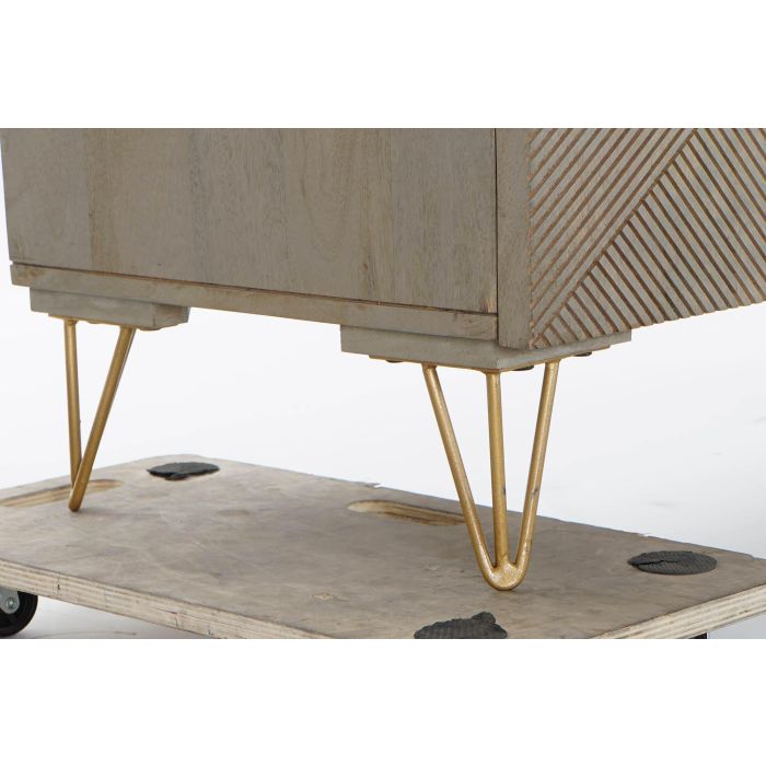 DKD Home Decor Buffet Gris Dorado 45 x 75 x 160 cm 4