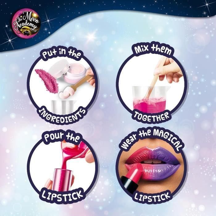 THE MOON ACADEMY LIS8008324110667 - Kit de Ocio Creativo de Lápiz Labial con Componentes y Tubos 2