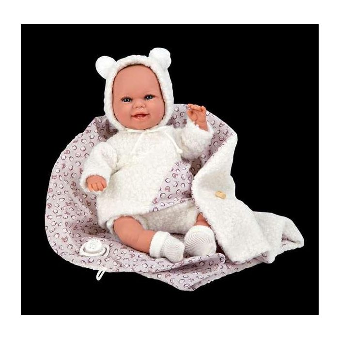 Muñeca elegance 35 cm babyto blanco c/manta (muñeco de peso) 7