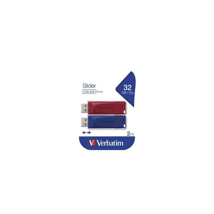 Verbatim Pendrive Slider 32 grb Usb 2.0 -Multipack 2U- Verbatim Pendrive Slider 32 grb Usb 2.0 -Multipack 2U-