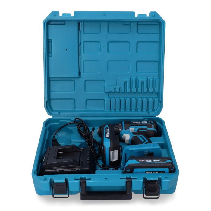 Koma Tools Kit maletín taladro atornillador 20V brushless, 2 baterías, cargador, luz LED 5 Koma Tools Kit maletín taladro atornillador 20V brushless, 2 baterías, cargador, luz LED 5