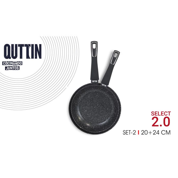 Set de 2 sartenes de aluminio forjado Quttin (4 Cajas) 2 Set de 2 sartenes de aluminio forjado Quttin (4 Cajas) 2