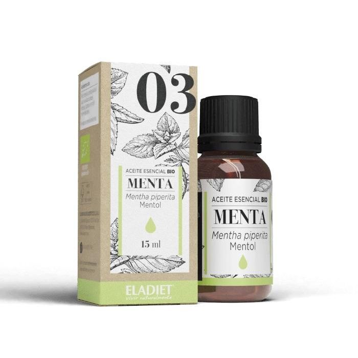ELADIET Aceite Esencial Bio Menta Piperita 15ml - Apoyo Digestivo y Respiratorio