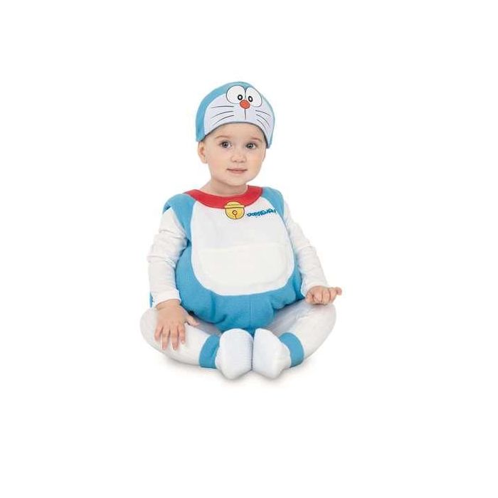 Disfraz baby doraemon gorro, vestido cola y patucos talla 7-12 m 1 Disfraz baby doraemon gorro, vestido cola y patucos talla 7-12 m 1