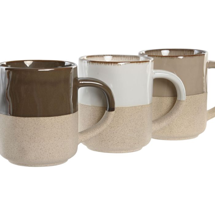 Mug Urban DKD Home Decor Beige Verde Oscuro 9 x 11 x 12.5 cm (12 Unidades) 1 Mug Urban DKD Home Decor Beige Verde Oscuro 9 x 11 x 12.5 cm (12 Unidades) 1