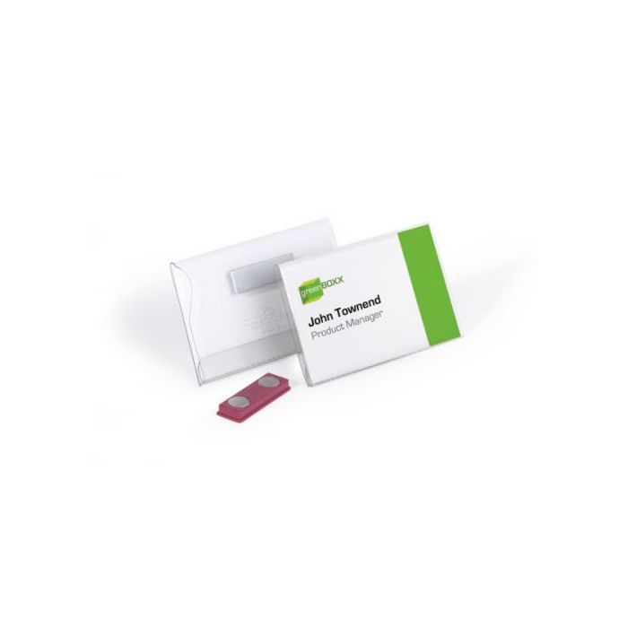 Durable 8117-19 Caja de 25 Identificadores Magnéticos PVC 54x90mm 2