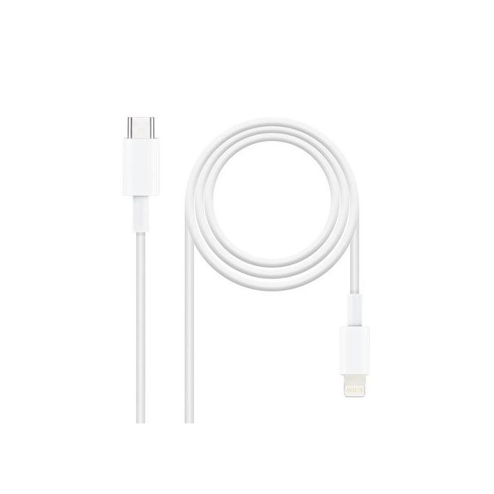 NANO CABLE Cable Lightning a USB-C 1.0M Blanco NANO CABLE Cable Lightning a USB-C 1.0M Blanco