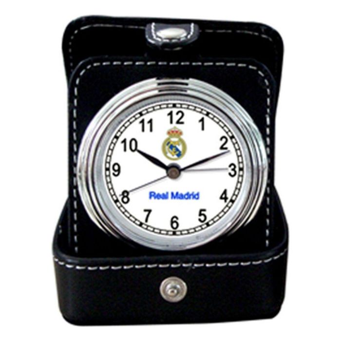 Reloj Despertador Real Madrid C.F. 9102096 Negro Plástico