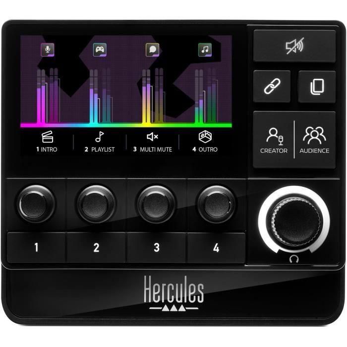 Hercules Controlador de Audio Stream 200 XLR con Pantalla LCD y Micrófono XLR - 4780934 1 Hercules Controlador de Audio Stream 200 XLR con Pantalla LCD y Micrófono XLR - 4780934 1