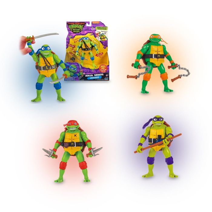 Figura tortugas ninja deluxe articulada. con sonidos y accesorios.15cm - modelos surtidos