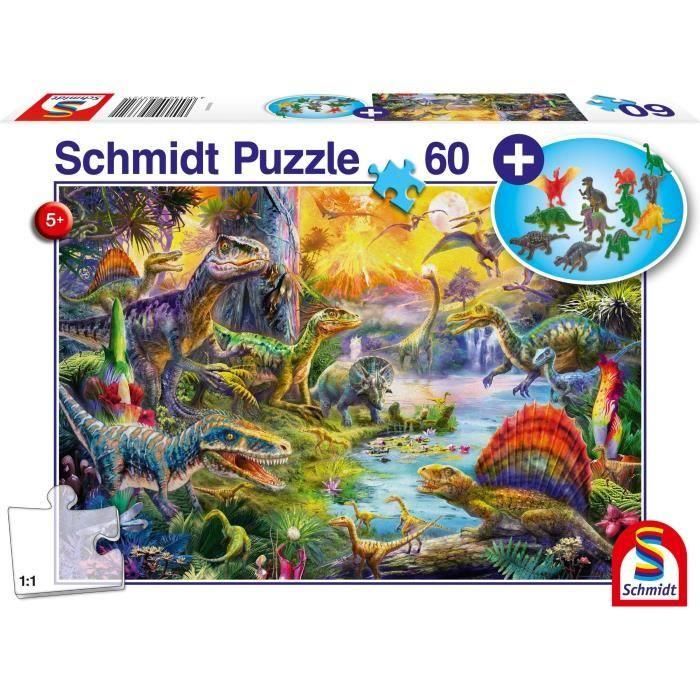 Dinosaurios - con Add On (Figuras de los dinosaurios) - 60 PCS - Schmidt Spiele Dinosaurios - con Add On (Figuras de los dinosaurios) - 60 PCS - Schmidt Spiele