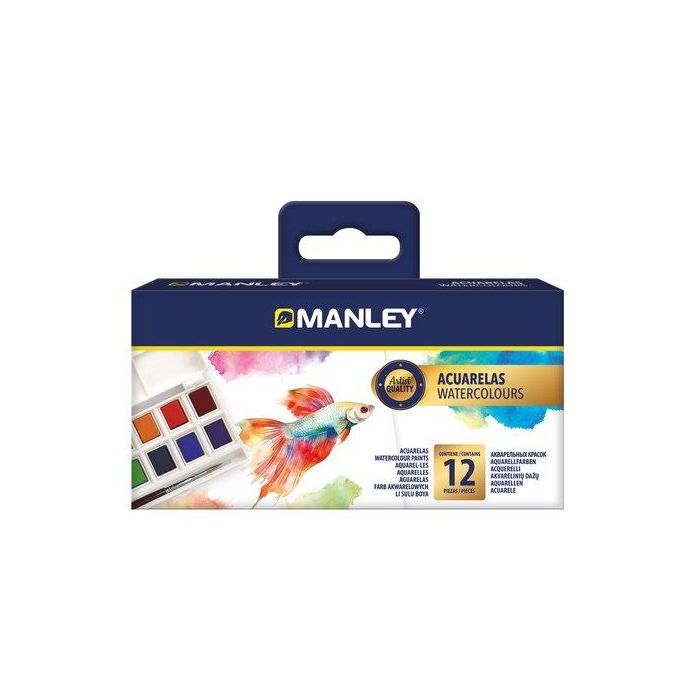 Acuarelas Manley Con Pincel Set De 12