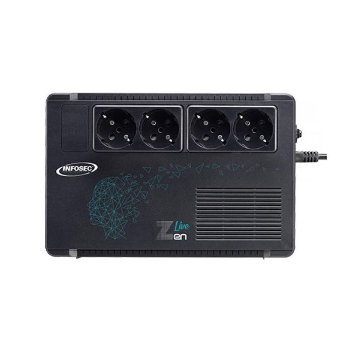 INFOSEC Zen Live 500 - Inversor interactivo de línea 500 VA 4 salidas FR / SCHUKO - 2 años de garantía 1 INFOSEC Zen Live 500 - Inversor interactivo de línea 500 VA 4 salidas FR / SCHUKO - 2 años de garantía 1
