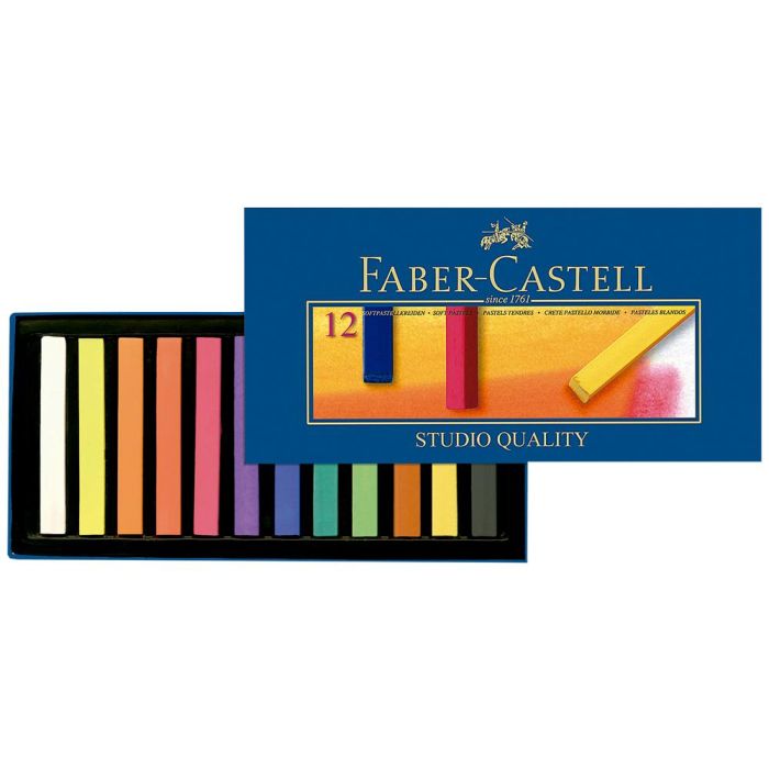 Tiza Pastel Faber Castell Estuche Carton De 12 Unidades Colores Surtidos 1