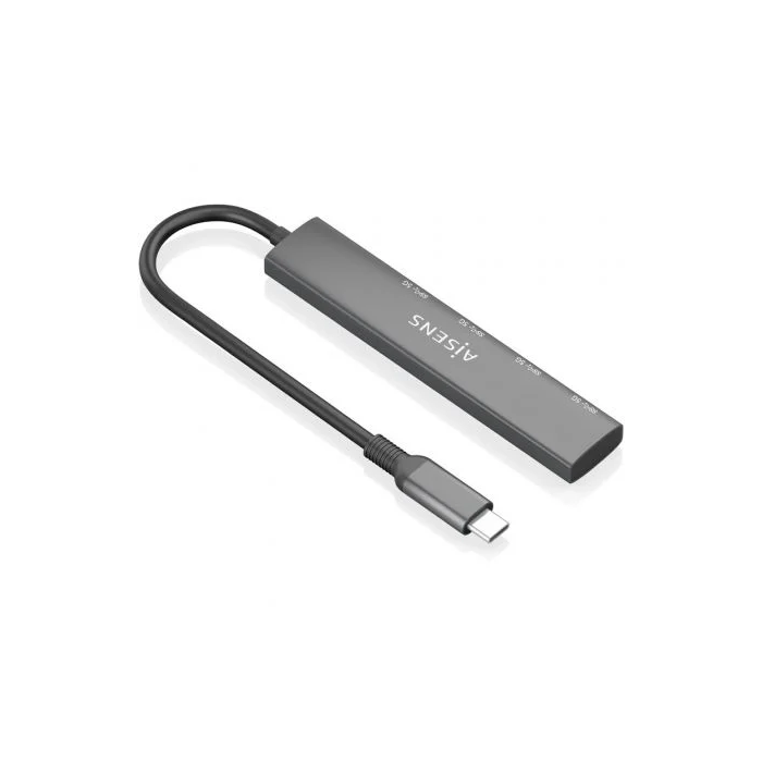 Aisens Hub USB-C 3.0 A106-0540 | 4 Puertos USB-A | Gris 15cm 1