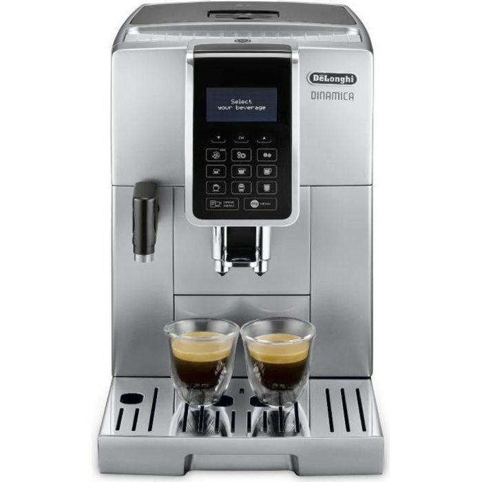 Delonghi ECAM 350.75.S Cafetera Espresso Dinamica Plata con Pantalla Táctil y Jarra de Leche