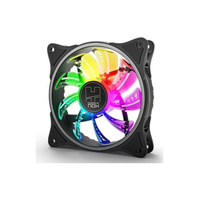 Nox NXHUMMERAFAN Ventilador PC 120mm Iluminación LED ARGB, Ultra Silencioso con Pads Antivibración, Alto Flujo de Aire, Conexión 3 Pines 1 Nox NXHUMMERAFAN Ventilador PC 120mm Iluminación LED ARGB, Ultra Silencioso con Pads Antivibración, Alto Flujo de Aire, Conexión 3 Pines 1