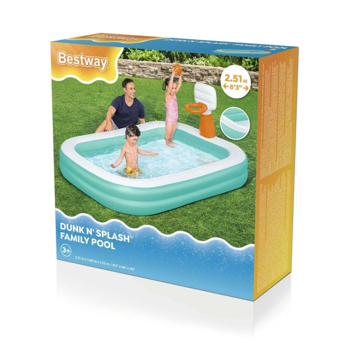 Bestway Piscina Hinchable Infantil Juego Basket 251x168x102 cm +3 Años Jardin 54445 2 Bestway Piscina Hinchable Infantil Juego Basket 251x168x102 cm +3 Años Jardin 54445 2