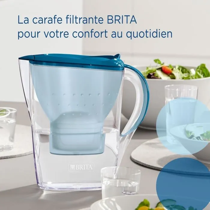 Brita 4006387124090 Filtro de Jarra Marella Bleue (2.4L) con 1 Cartucho Maxtra Pro All-in-1 1