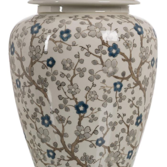 Lámpara Mesa Blanco-Gris Porcelana 23 X 23 X 44 cm