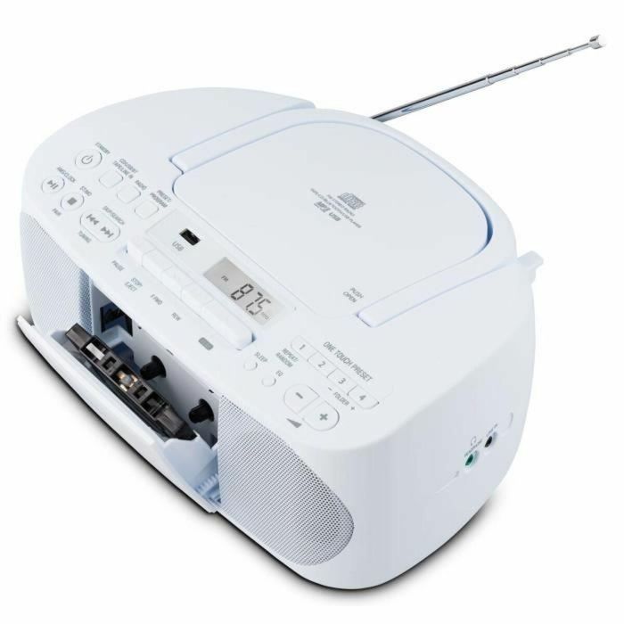 Medion AAAPE16805 Radio CD K7 FM con 2x3W RMS - Reproductor de Música Compacto y Portátil, Azul 14