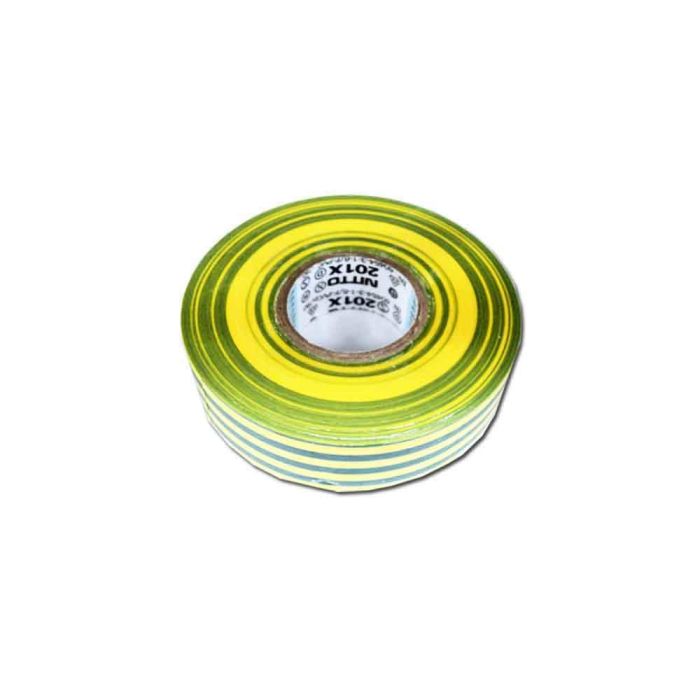Nitto Cinta Aislante Bicolor PVC 19 mm x 25 m para Electricidad Resistente Intemperie