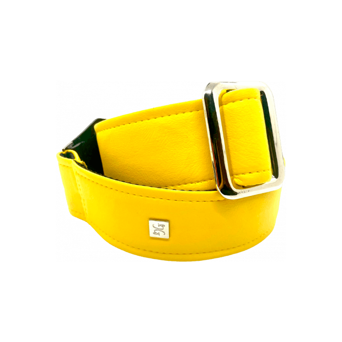GETM Correa Guit/Bajo Fly Yellow Polipiel Nailon Piel Ajustable Hasta 165 cm Amarillo 1