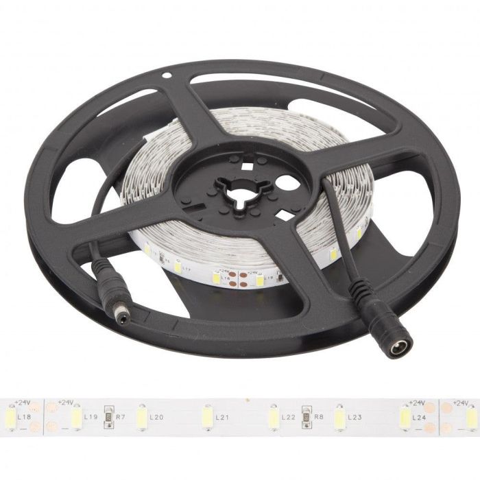 Tira de 300 LEDs 70W 7.000Lm CRI85 6000ºK SMD5630 24VDC IP25 x5M 40.000H [GR-RDT5630-60-24-CW 0 Tira de 300 LEDs 70W 7.000Lm CRI85 6000ºK SMD5630 24VDC IP25 x5M 40.000H [GR-RDT5630-60-24-CW 0