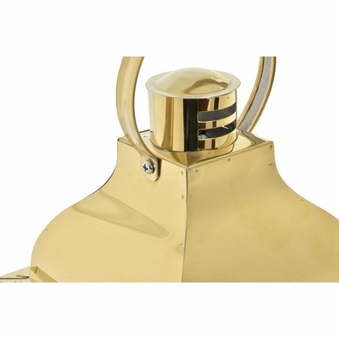 Set de faroles DKD Home Decor Dorado Metal Cristal 22 x 22 x 49 cm 22 x 22 x 57 cm (2 Piezas) 2