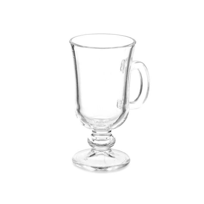 Taza Vidrio Cafe Latte Con Pie Y Asa 250Ml Vivalto 10X14CM (24 Unidades) 1 Taza Vidrio Cafe Latte Con Pie Y Asa 250Ml Vivalto 10X14CM (24 Unidades) 1