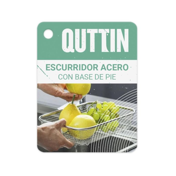 Escurridor de acero rectangular 37x27x7.4 cm - Quttin (18 Unidades) 3 Escurridor de acero rectangular 37x27x7.4 cm - Quttin (18 Unidades) 3