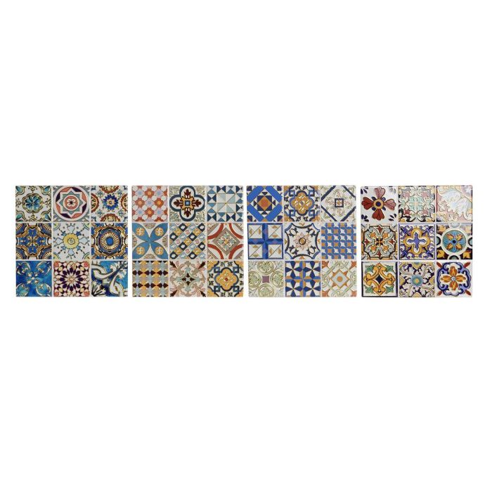 DKD Home Decor Salvamantel de Mesa Árabe con Azulejos de Dolomita y Corcho Multicolor Dorado 20x20 cm (4 Unidades) DKD Home Decor Salvamantel de Mesa Árabe con Azulejos de Dolomita y Corcho Multicolor Dorado 20x20 cm (4 Unidades)