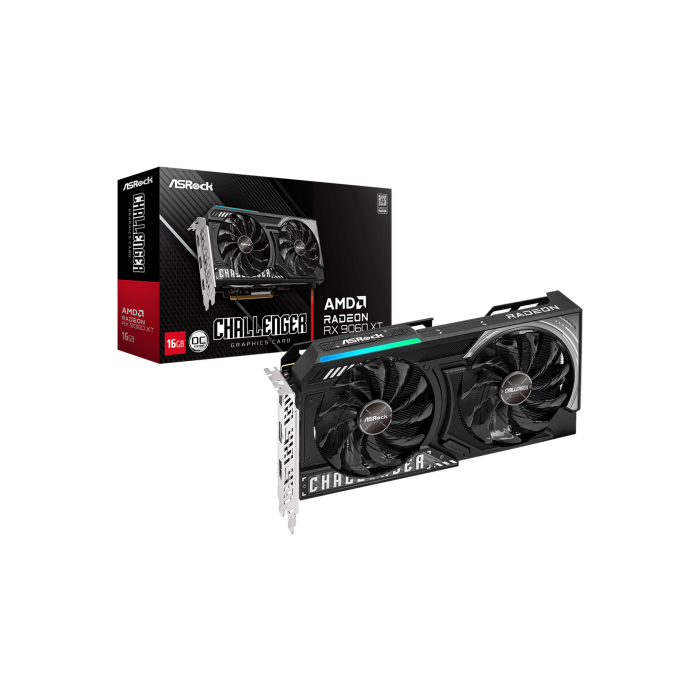 ASRock 90-GA5QZZ-00UANF Tarjeta Gráfica AMD Radeon RX 9060 XT Challenger OC 16GB GDDR6 PCI Express 5.0 8K