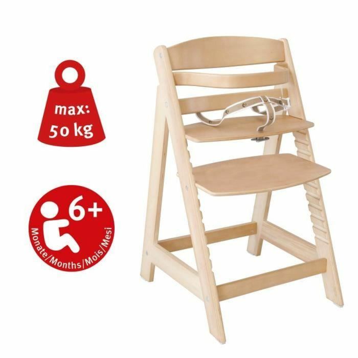 Roba ROB4005317244013 Trona de madera Sit Up III regulable en altura, color Natural 1 Roba ROB4005317244013 Trona de madera Sit Up III regulable en altura, color Natural 1