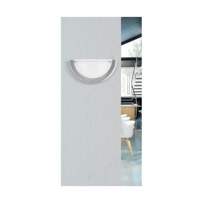 RABALUX RAB-5161 Aplique de Pared Ufo 1xE27 IP20 Metal y Cristal Opal Blanco 31cm 5