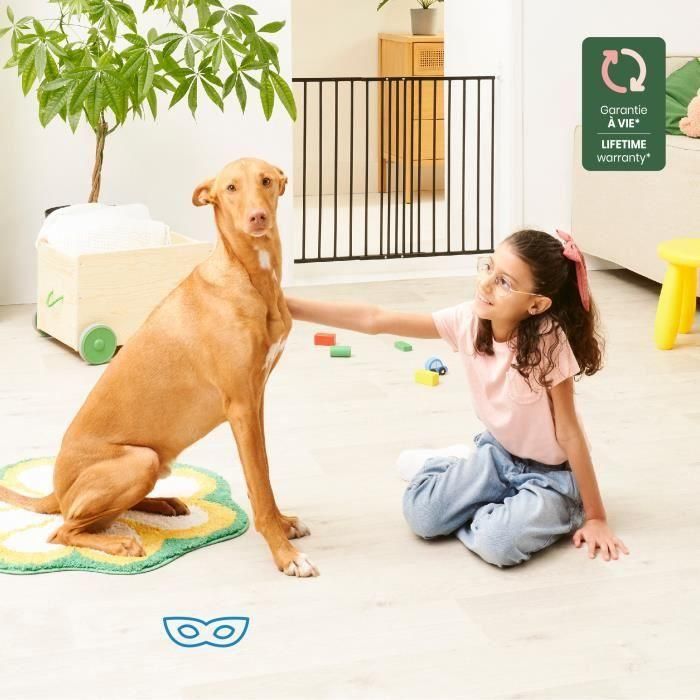 Badabulle Barrera de Seguridad Infantil Safe&Protect XL - Extensible (60 a 106,5 cm) - Aberturas Extra Grandes - Fijación con Tornillos, Negro 1 Badabulle Barrera de Seguridad Infantil Safe&Protect XL - Extensible (60 a 106,5 cm) - Aberturas Extra Grandes - Fijación con Tornillos, Negro 1