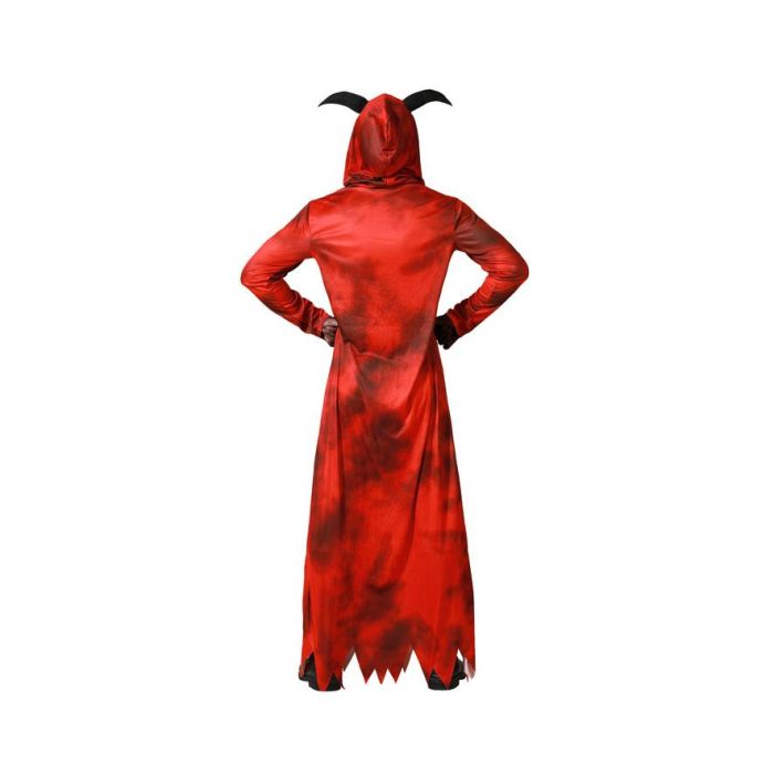 Disfraz Demonio Rojo con Túnica y Capucha para Hombre Adulto M-L - Ideal para Halloween, Carnavales, Eventos de Terror 2 Disfraz Demonio Rojo con Túnica y Capucha para Hombre Adulto M-L - Ideal para Halloween, Carnavales, Eventos de Terror 2