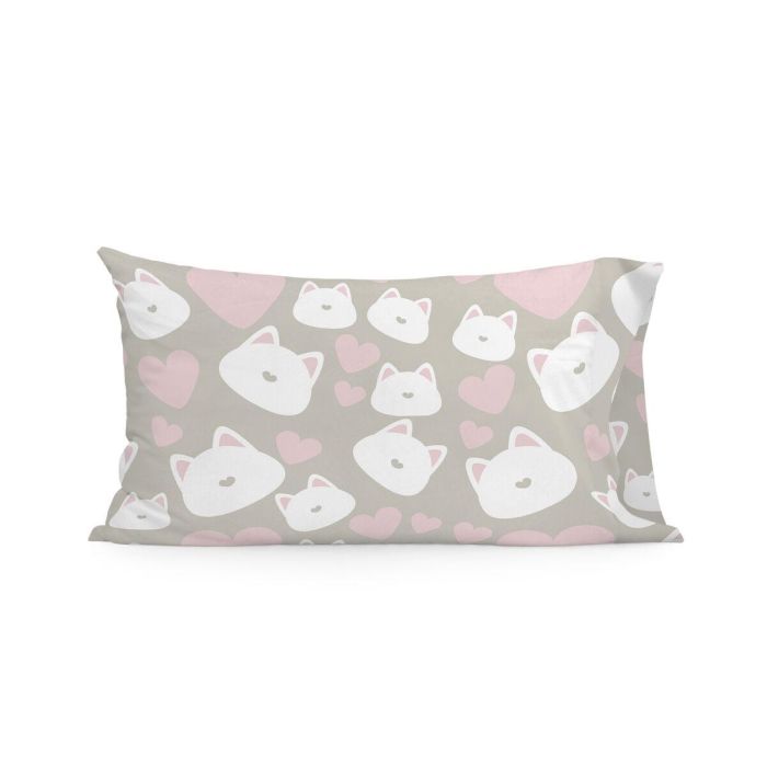 Funda de almohada HappyFriday Happynois Kitty Multicolor 50 x 75 cm