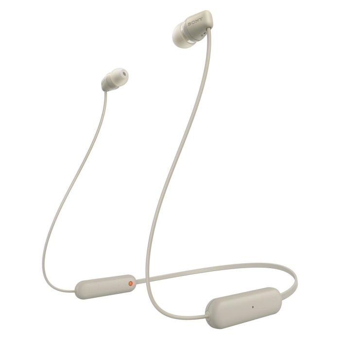 Sony WI-C100 Auriculares Inalámbricos Intrauditivos con Micrófono, Bluetooth y 25h de Batería, Color Beige Sony WI-C100 Auriculares Inalámbricos Intrauditivos con Micrófono, Bluetooth y 25h de Batería, Color Beige