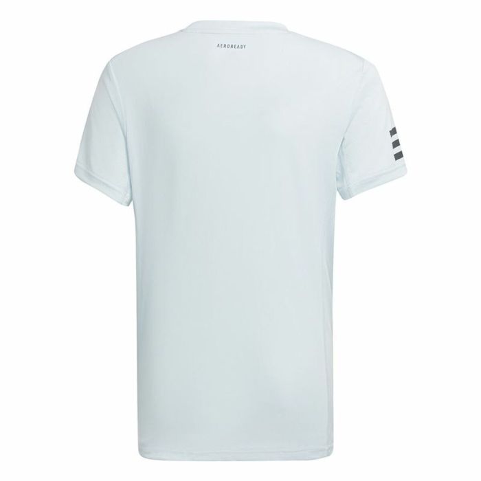 Camiseta de Manga Corta Infantil Adidas Club Tennis 3 bandas Blanco 4